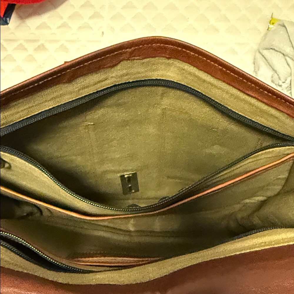 Men's Brown Leather Messenger Bag - Adjustable Crossbody Satchel - Picture 10 of 14
